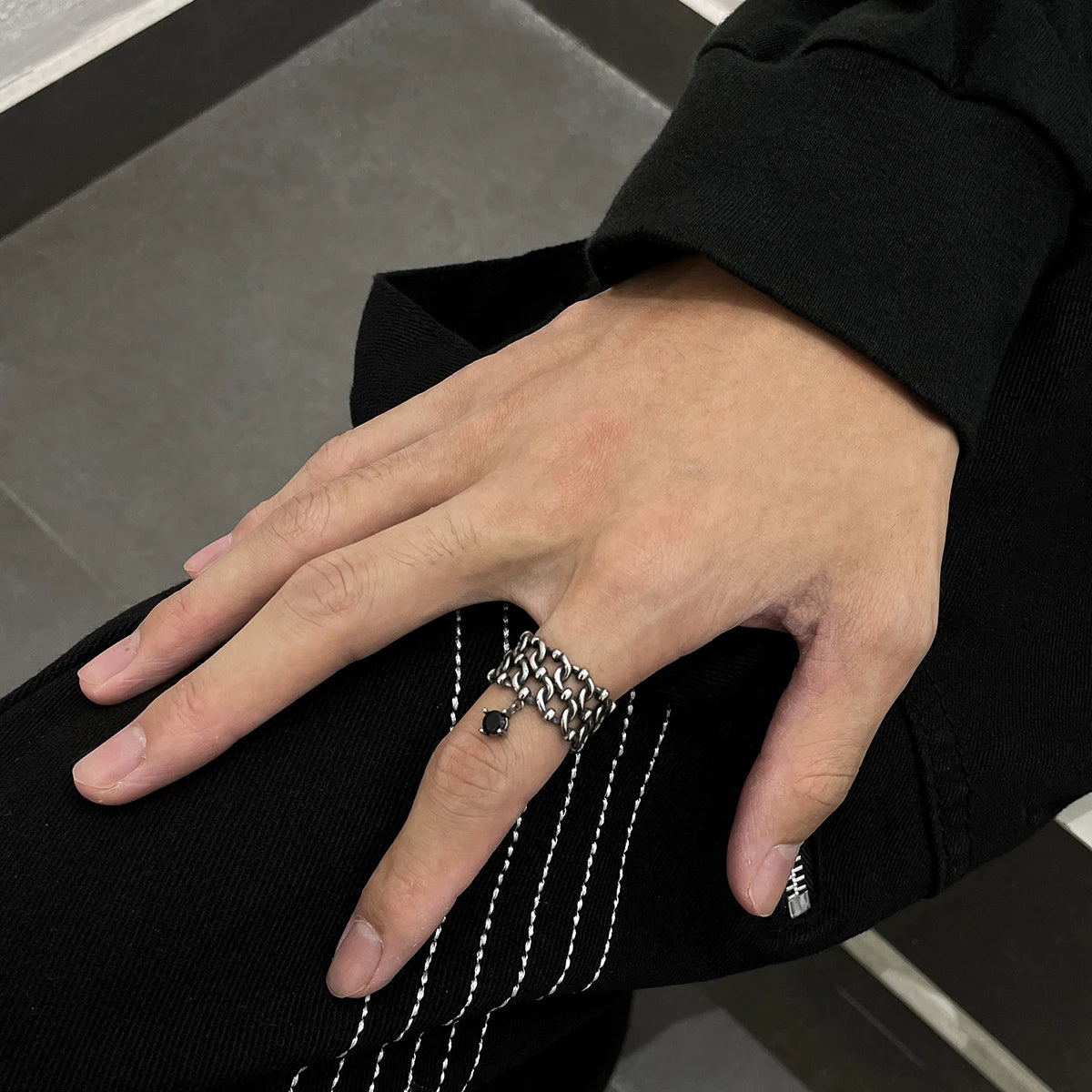 Woven Gemstone Ring