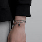 Black Square Layered Bracelet