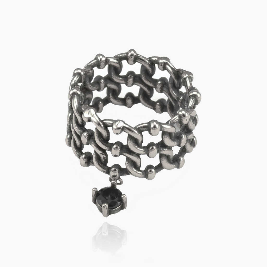 Woven Gemstone Ring