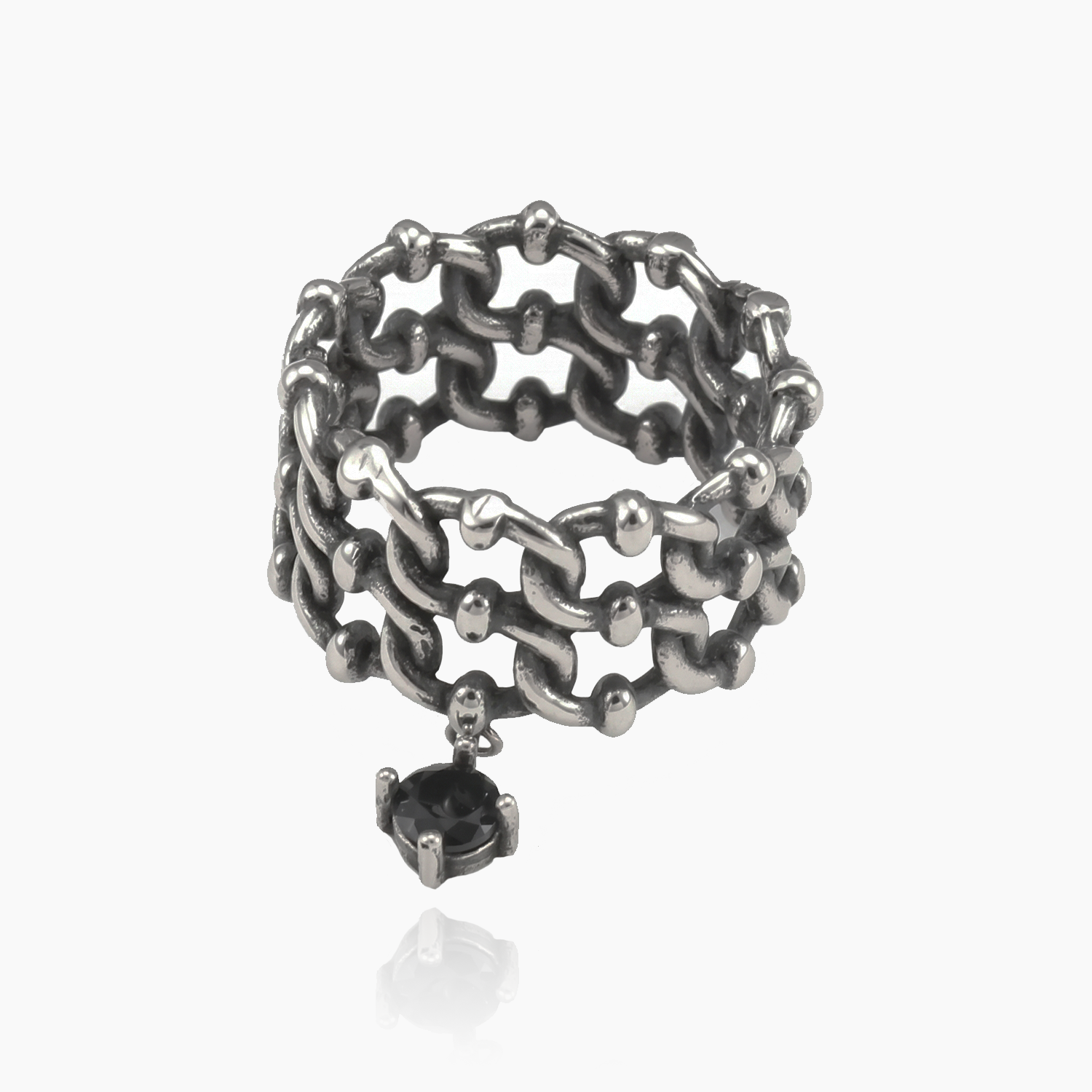 Woven Gemstone Ring